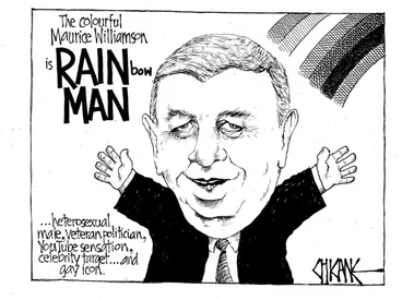 Image: Winter, Mark 1958- :[Rainbow man]. 23 April 2013