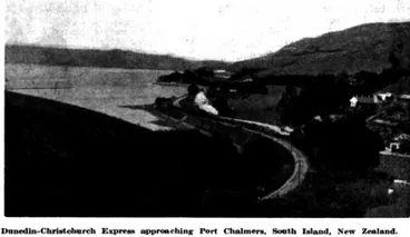 Image: Dunedin-Christohurch Express approaching Port Chalmers, South Island, New Zealand