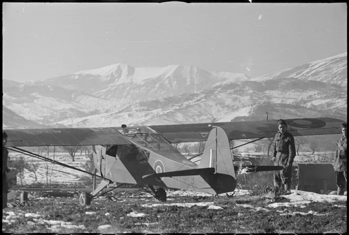 One of the RAF light reconnaissance aircraft used in cooperation with NZ Artillery on the Italian Front, World War II - Photograph taken by George Kaye