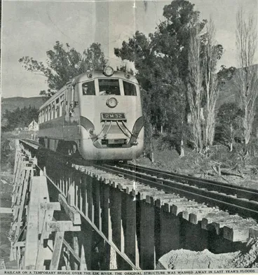 Image: By railcar on Dominion's newest railway: how passenger traffic is carried on the recently opened Napier-Wairoa section of the North Island East Coast Line