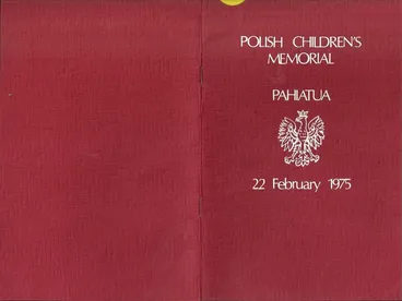 Image: 1975 memorial service booklet