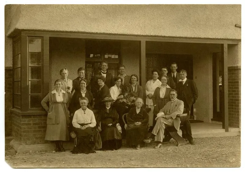 Photograph, Black and White: Lovell-Smith family group at Christmas 1921