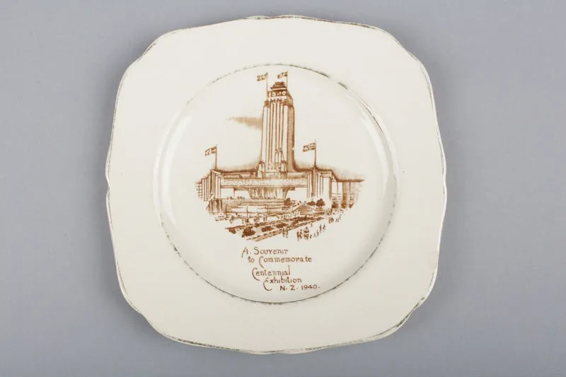 Plate, Souvenir, New Zealand Centennial Exhibition 1940