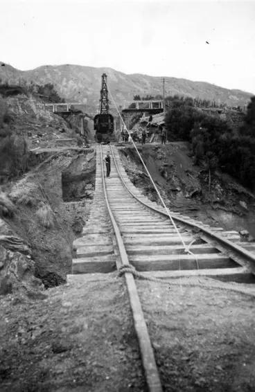 Image: Repairs to railway bridge, Esk Valley