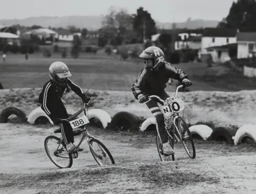 Image: BMX race, Papakura, 1986.