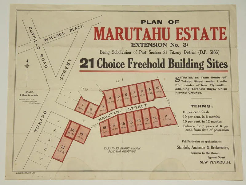 Plan of Marutahu Estate [poster]