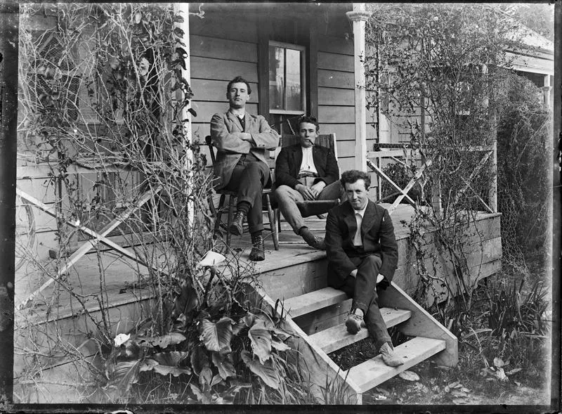 Men on verandah