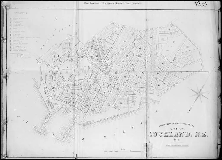 Map of the City of Auckland, 1875