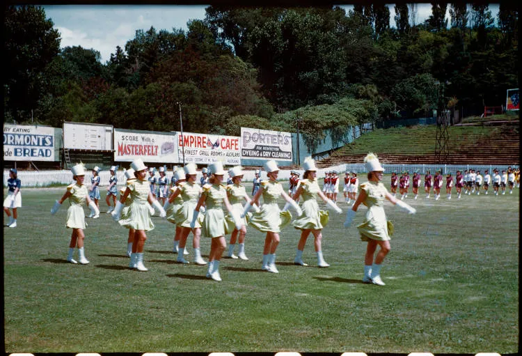 Marching girls at Carlaw Park