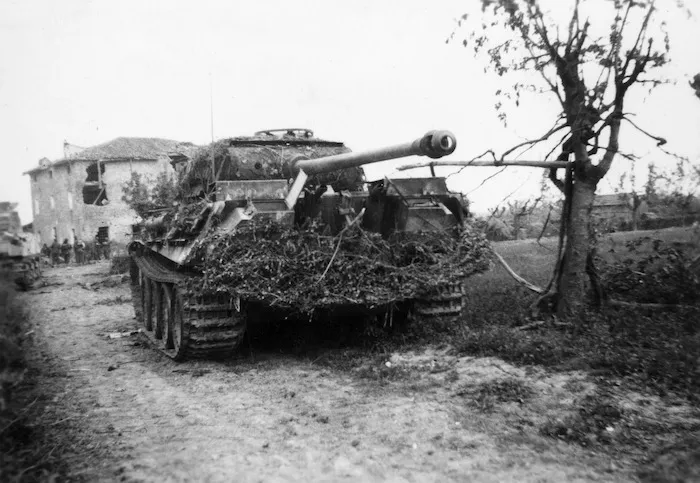 Abandoned Panther tank