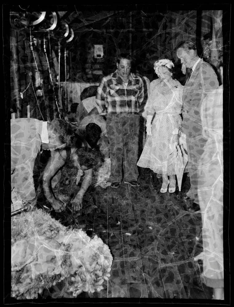 Queen Mother NZ tour, Greenhill Station, Hawke's Bay, 1958