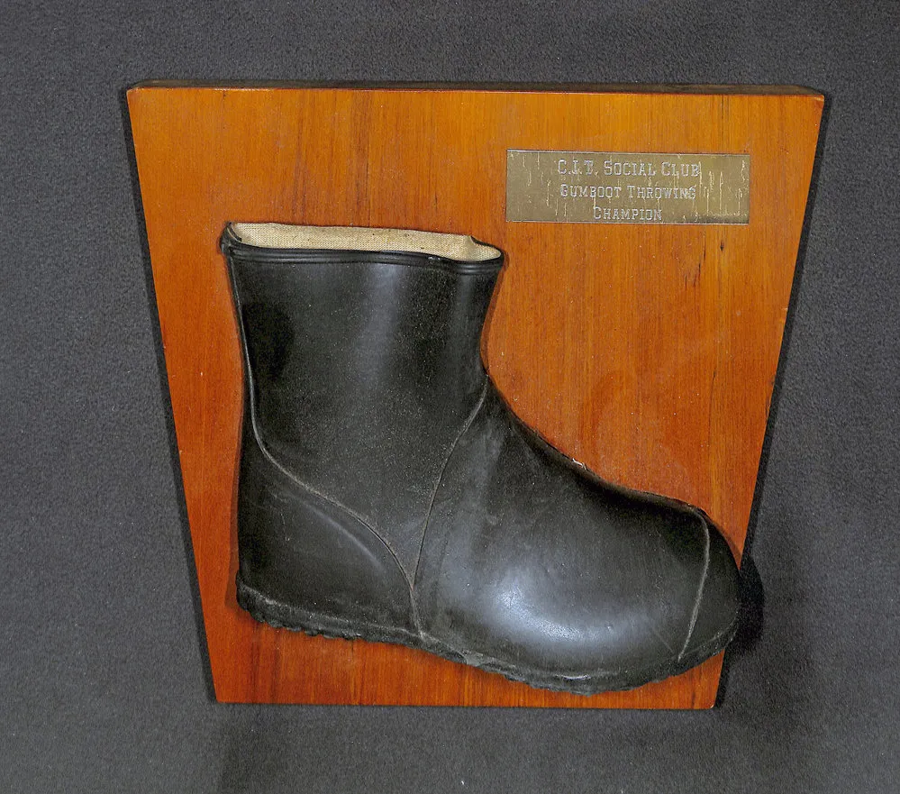 CIT Social Club Gumboot Throwing Champion Plaque