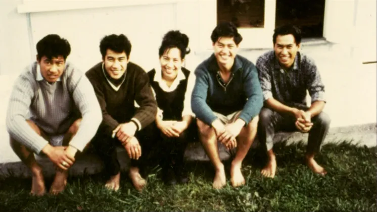 Eating Pork'n'Puha with Chopsticks