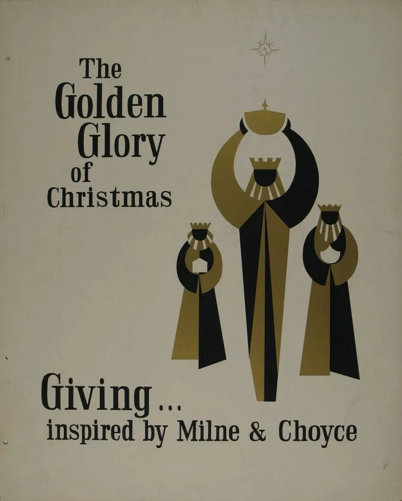 Milne and Choyce advertising poster for Christmas