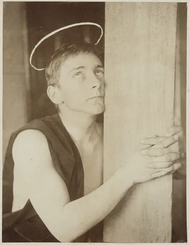 Image: Symbolic portrait of a man depicting `Faith'
