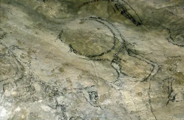 Image: Maori rock drawings at Hanging Rock