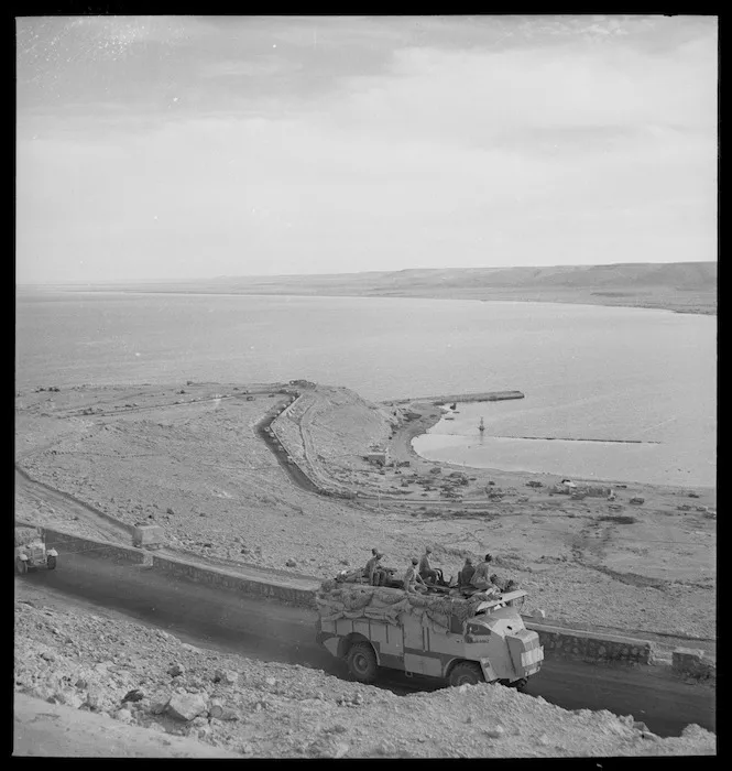 Convoys of the 8th Army moving forward, Sollum, Egypt, during World War II - Photograph taken by M D Elias