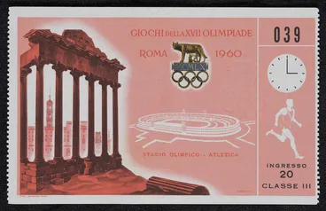 Image: Tickets for the 1960 Olympic Games and knitting pattern