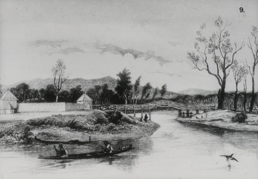 Hutt Valley History 9; Early History 009; the 'Willow Pattern' foot-bridge.