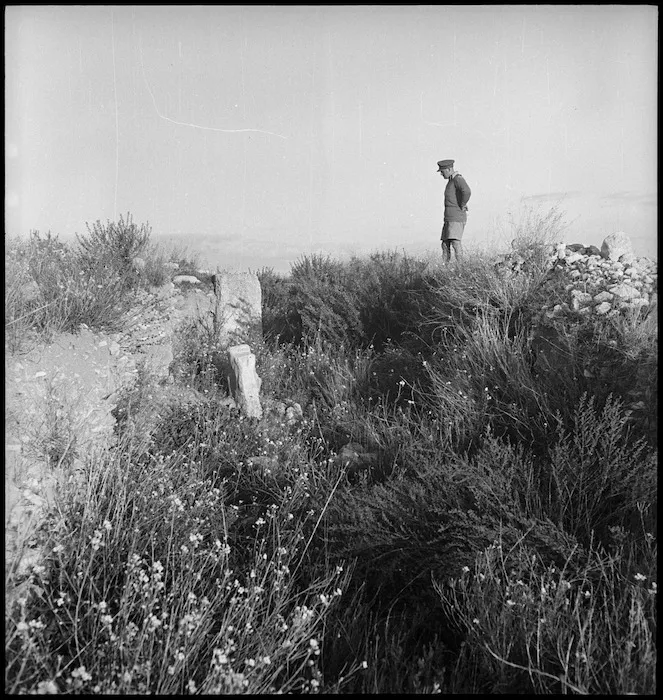 Trench hewn in rock marks the scene of the ancient Roman Battle of Cannae, Italy - Photograph taken by George Kaye
