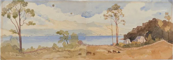 Akaroa. From the head of the harbour.