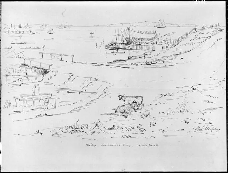 Mechanics Bay, Parnell, 1855