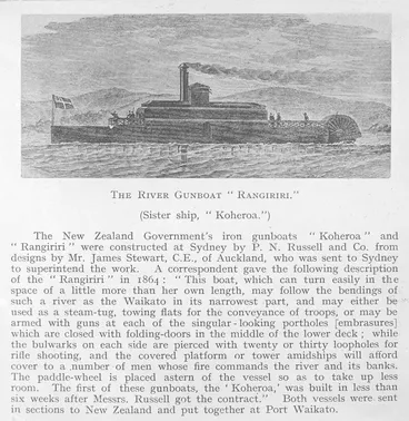 Image: Gunboat Rangiriri, 1864