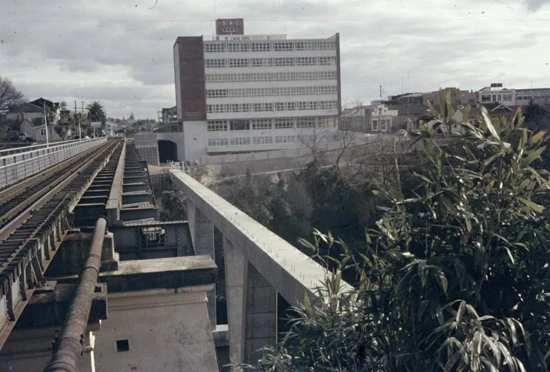New railway bridge being constructed next to the original rail bridge