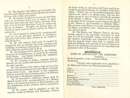 Rules and Regulations of the Carterton Home Page 4 and 5 