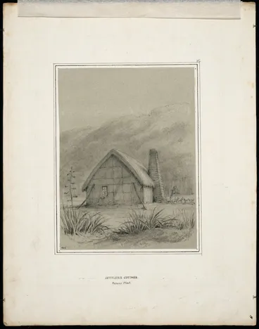 Image: Swainson, William, 1789-1855 :Settlers cottage, Petoni Flat / W.S. [ca 1846]