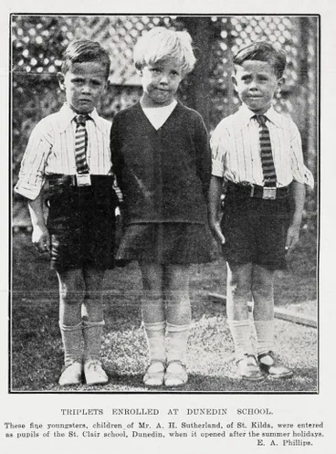 Image: Triplets enrolled at Dunedin school
