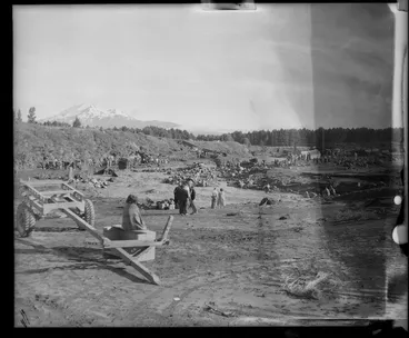 Image: Looking across the scene of the railway disaster at Tangiwai