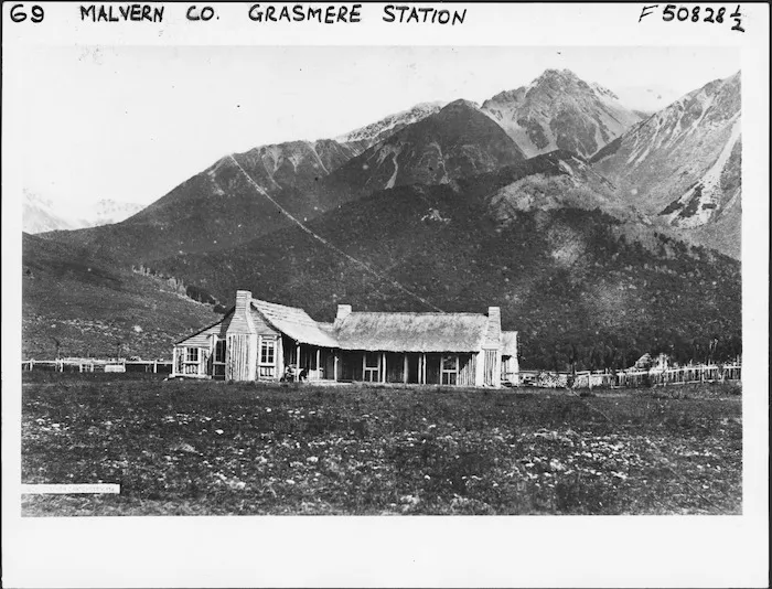 Mundy, Daniel Louis, 1826-1881: Homestead at Grasmere Station, near Cass, Canterbury