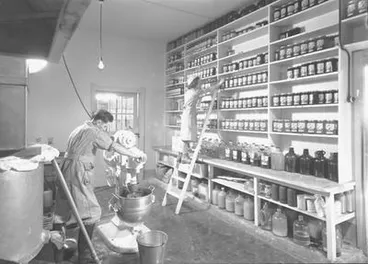 Image: [Operating large industrial blender]