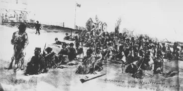 Image: Ngāi Te Rangi Surrender of Arms - Painting 1864