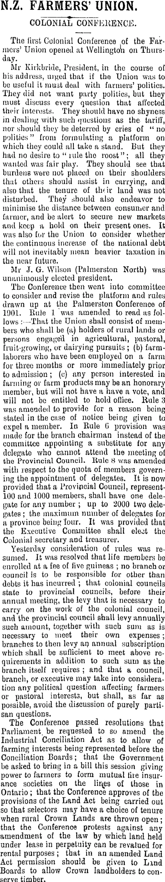 N.Z. FARMERS' UNION. (Mataura Ensign 5-7-1902)