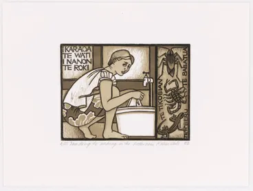 Image: I am doing the washing in the bathroom. 3. From: Beginners' guide to Gilbertese
