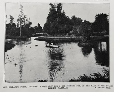Image: NEW ZEALAND'S PUBLIC GARDENS: A COOL SPOT FOR A HOT SUMMER'S DAY, ON THE LAKE IN THE NGAIRE GARDENS, TARANAKI