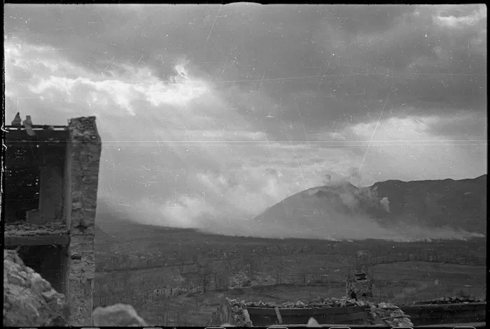 Smoke screen at Cassino, Italy, during World War 2