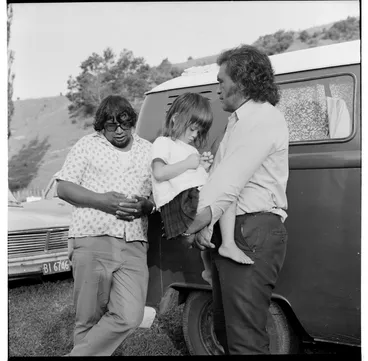 Image: Ringatu meeting, New Year's Day, Ruatoki North; pine trees being felled, Tarawera forest; and Rotorua fairground