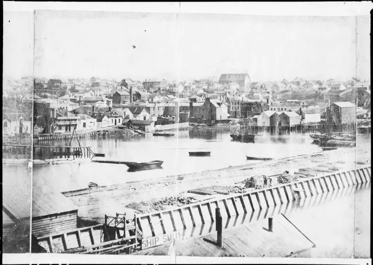Commercial Bay, Auckland, 1859 - panorama part 2