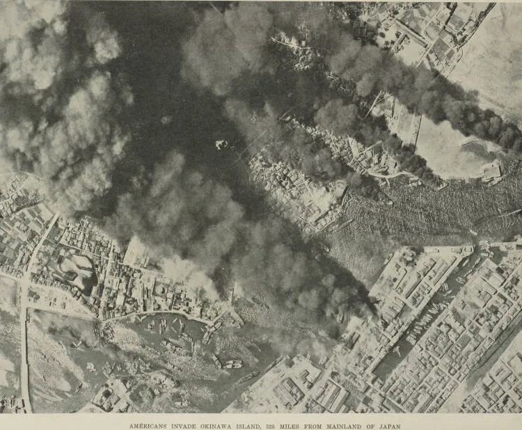 Americans invade Okinawa Island, 325 miles from mainland of Japan