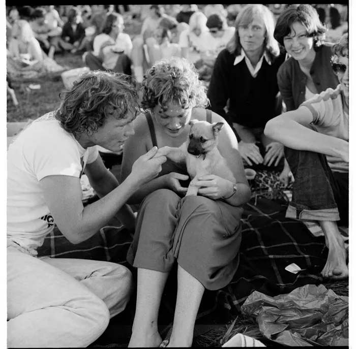 Scenes, possibly at the Waikino Music Festival in January 1977