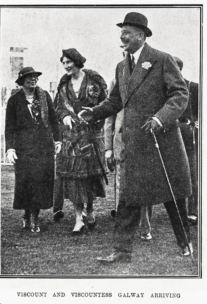 Viscount and Viscountess Galway arriving