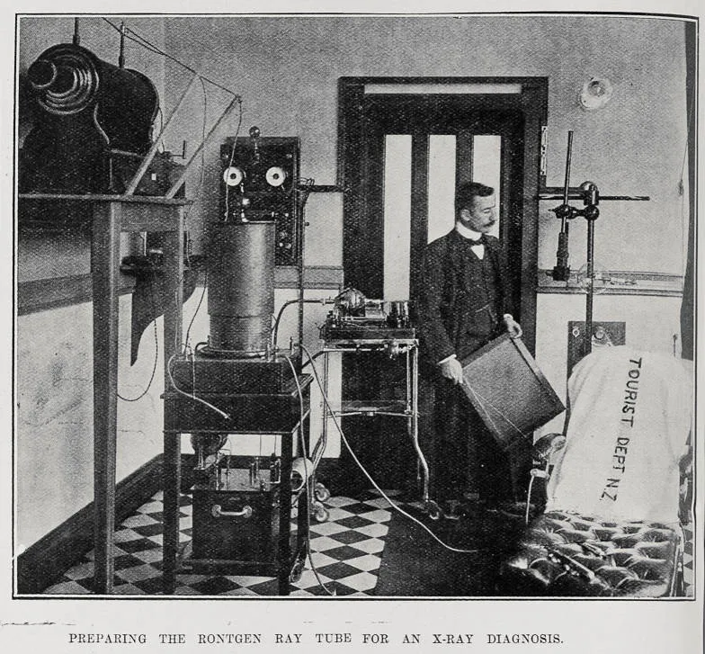 Preparing The Rontgen Ray Tube For An X-Ray Diagnosis