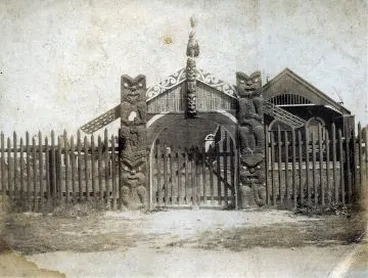 Image: Waharoa (entranceway) at Papawai Marae : digital image