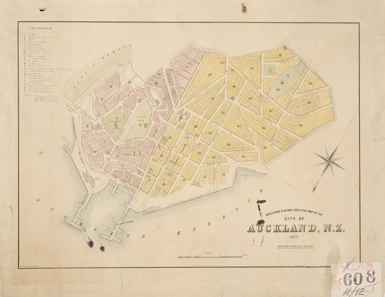 Wise's New Zealand directory map of the city of Auckland, N.Z. 1875