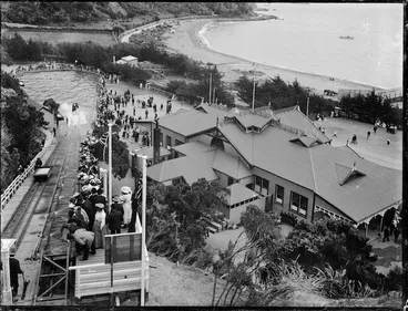 Image: Pavilion and water chute at Williams Park, Days Bay, Lower Hutt