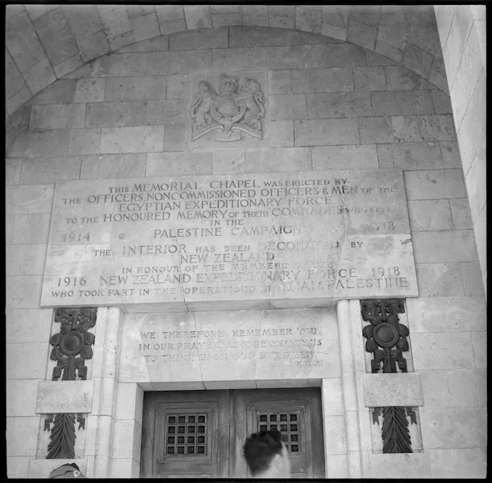 NZ Memorial Chapel at Jerusalem War Cemetery, World War II