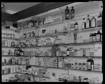 Image: Chemist shop shelves